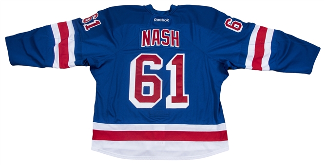 2014-15 Rick Nash Playoffs Round 2 Game Used New York Rangers Home Jersey (Steiner)